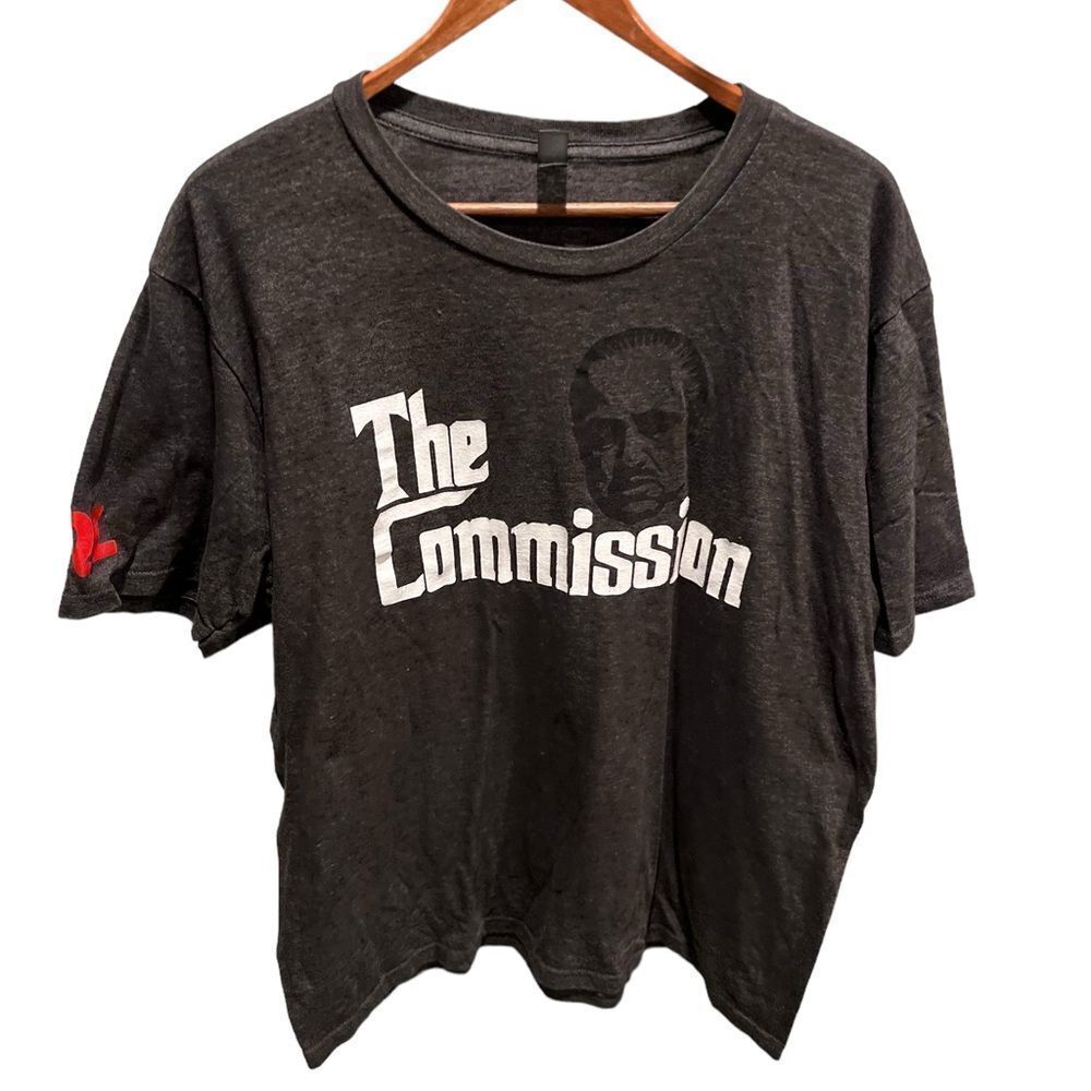 District Made The Godfather "The Commission" men's short sleeved grey t-shirt XL